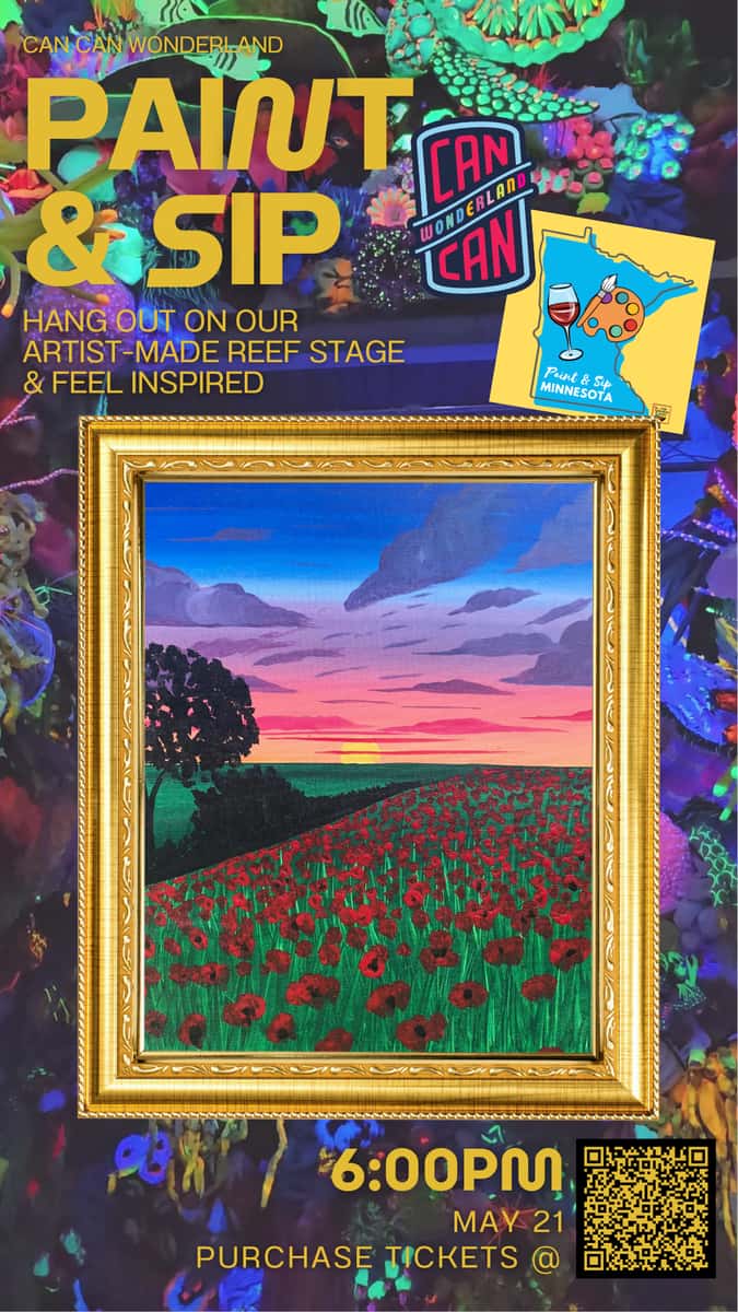 Paint & Sip "Poppy Fields at Sunset"