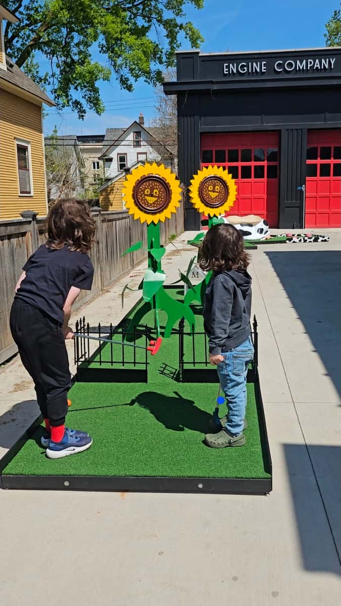 Martha's Sunflowers Mobile Mini Golf hole at Selby West's Spring Fling 2026