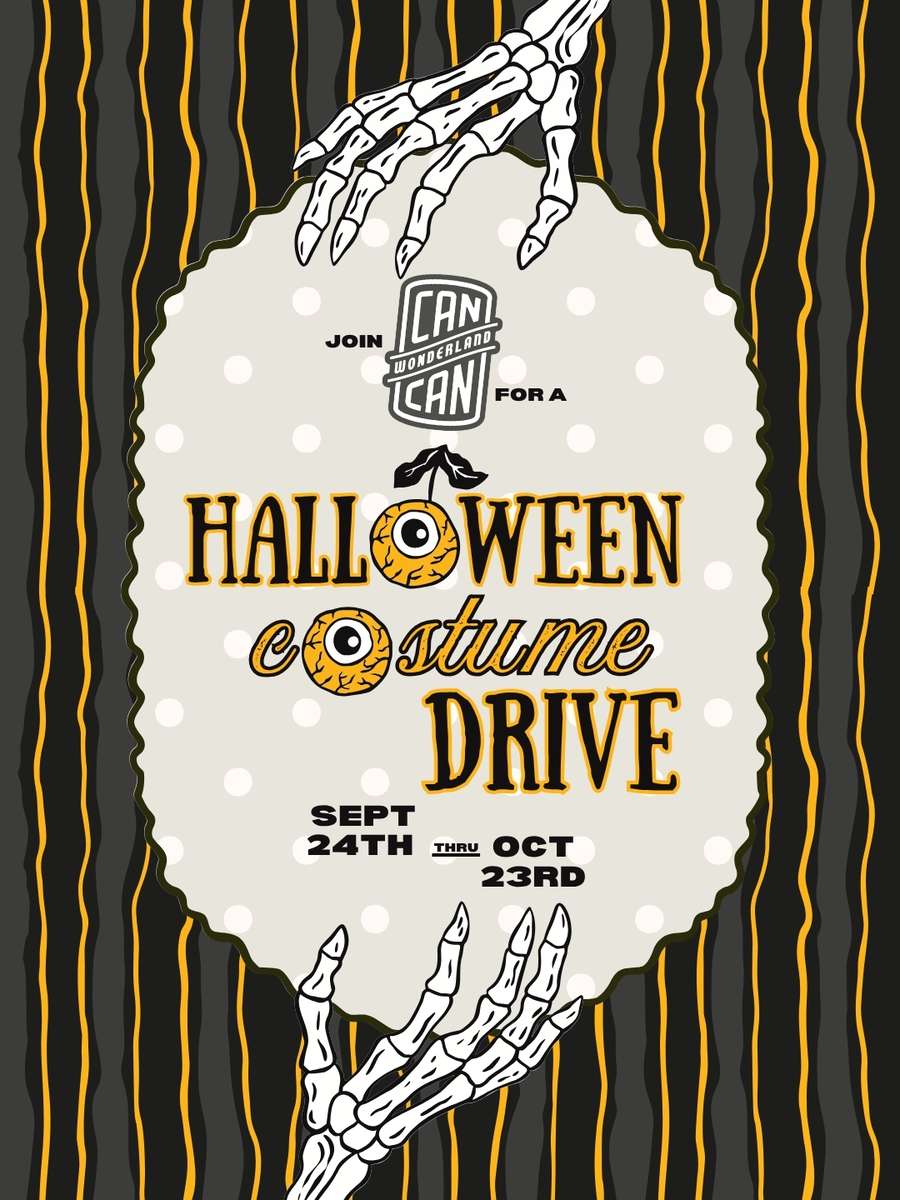 Halloween Costume Drive at Can Can Wonderland NOW until October 23rd
