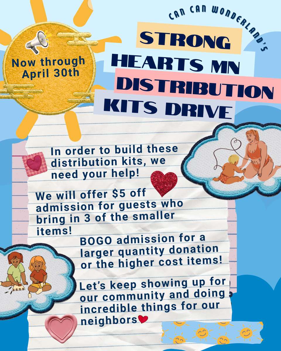 Strong Hearts MN Distribution Kit Donation Drive at Can Can Wonderland