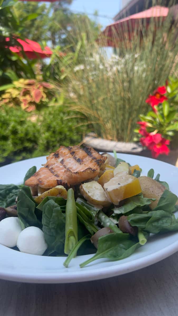 Chapman's Beet Salad with Blackened Salmon