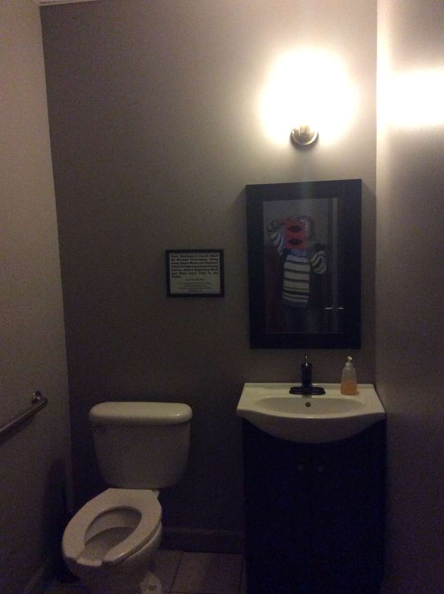 Ladies bathroom before 