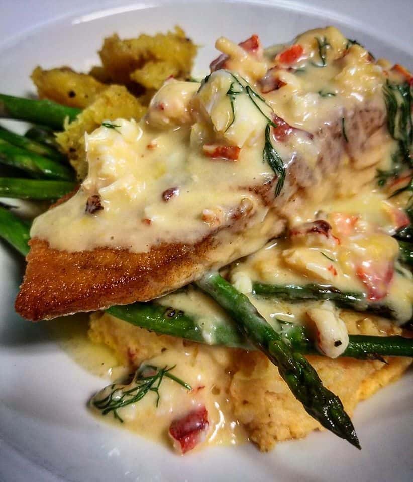 salmon and lobster cream
