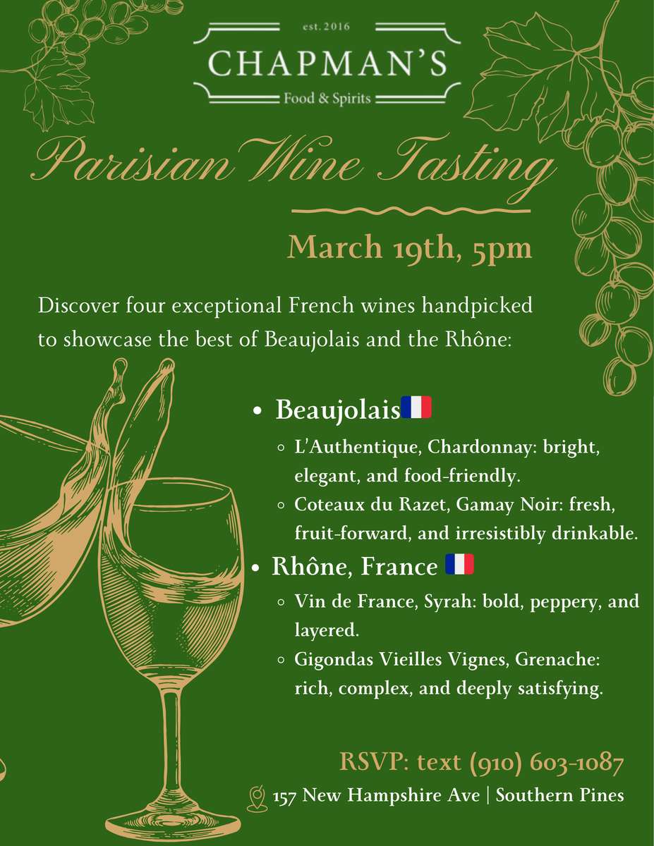 March Parisian Wine Tasting