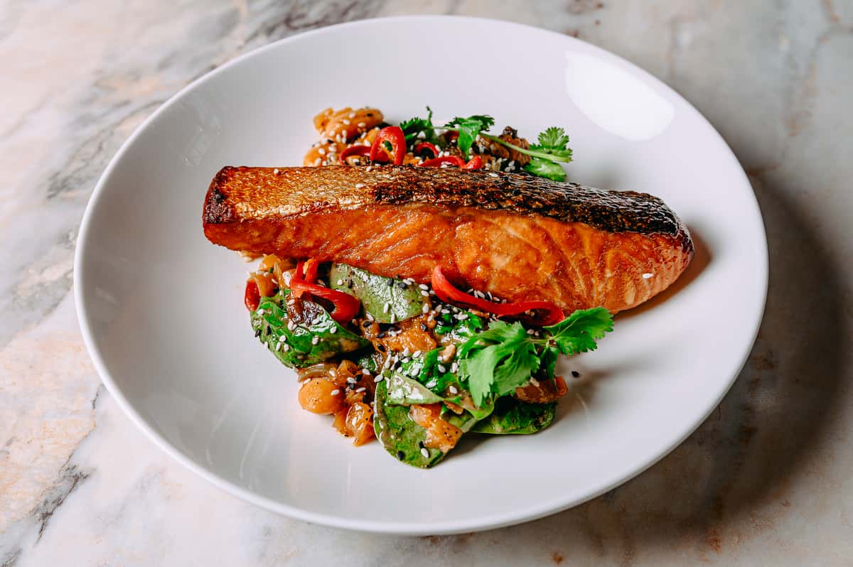Miso salmon in leeds city for dinner