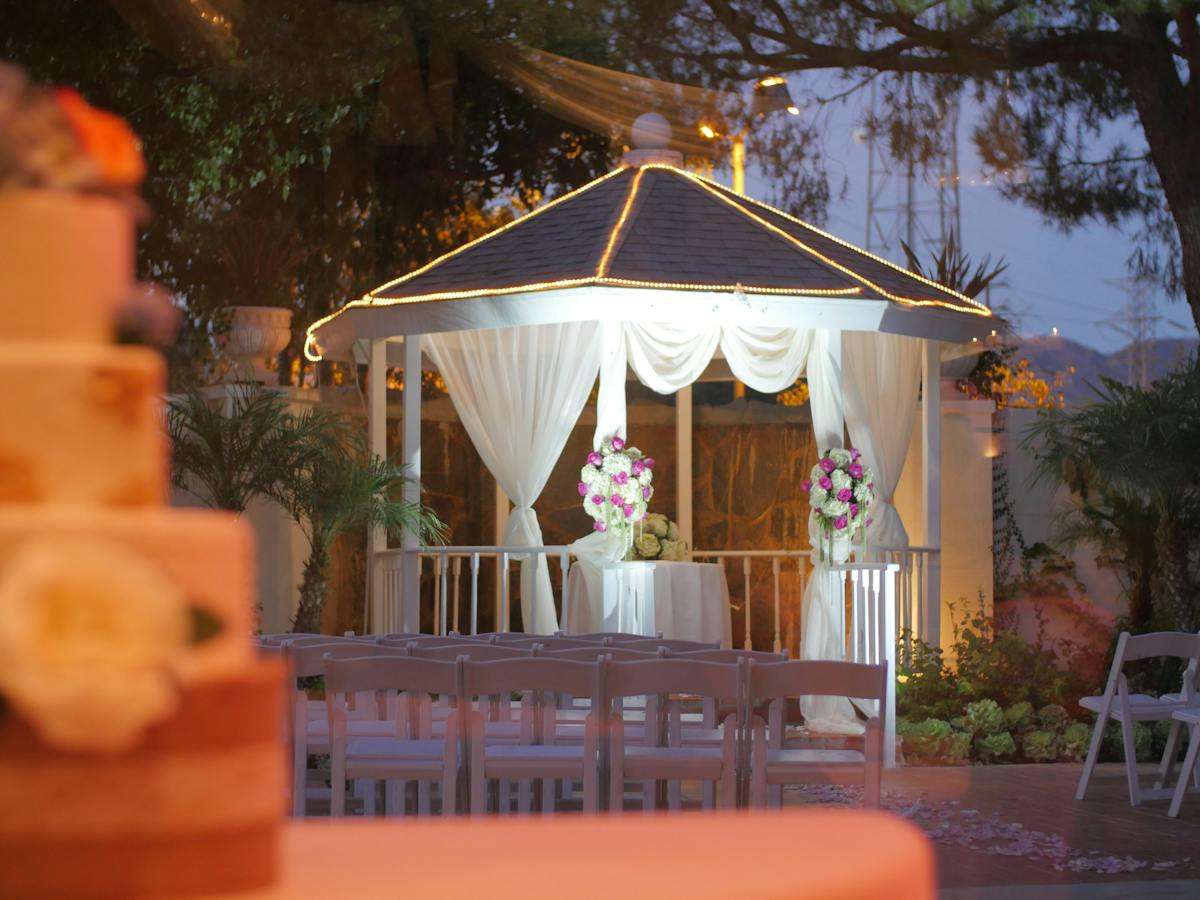 Gazebo decorated for a special event