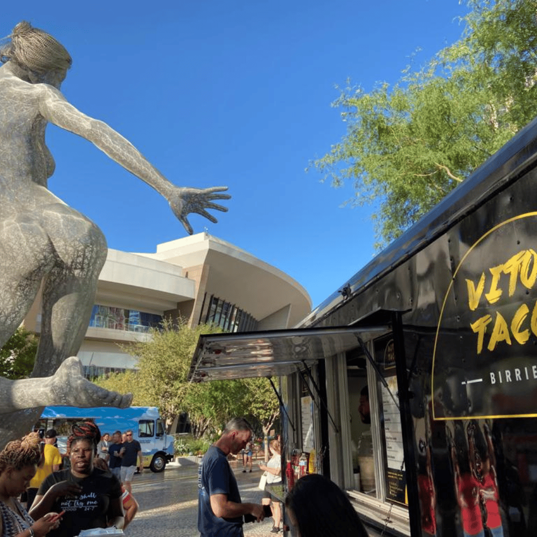 Vitos Tacos Food Truck at Community Event in front of T-Mobile Arena on Las Vegas Strip