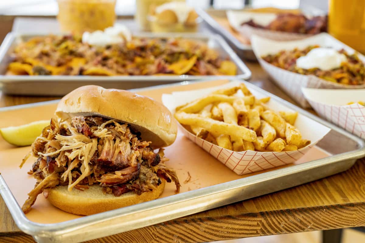 pulled pork and fries