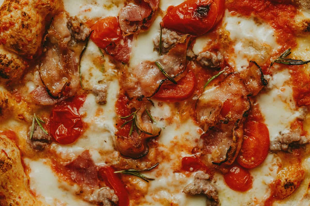Close Up View of a Pizza