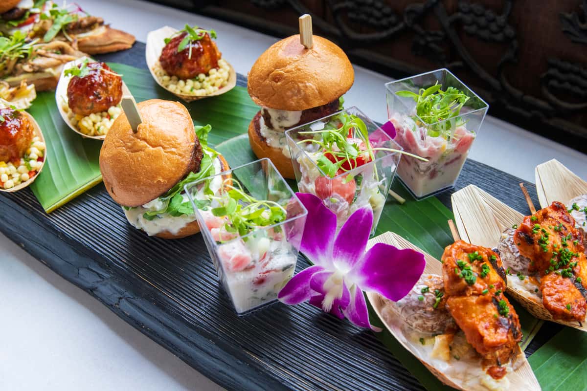 Finger foods on a table