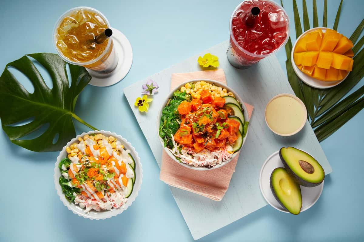 poke bowls and iced drinks