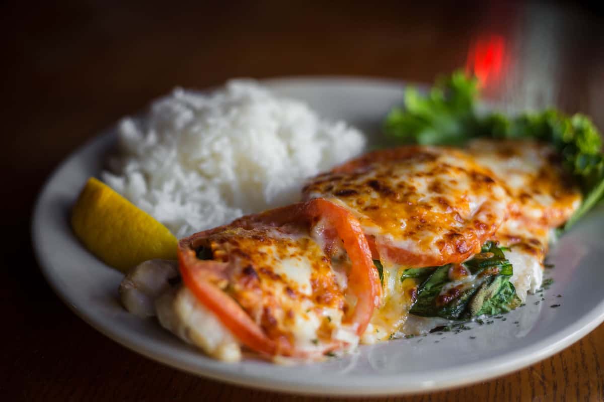 rice and fish dish