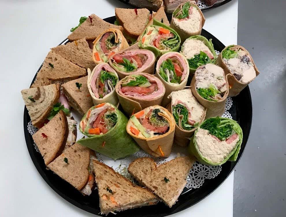 Catering Tray with sandwiches and wraps
