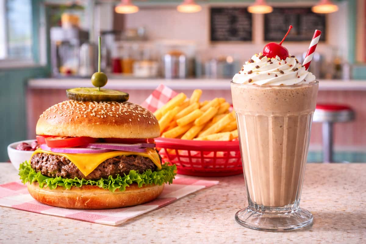 burger and shake