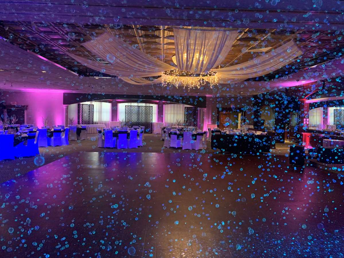 bubbles in ballroom