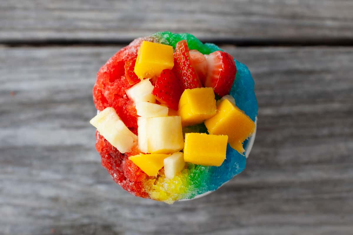 rainbow snow cone