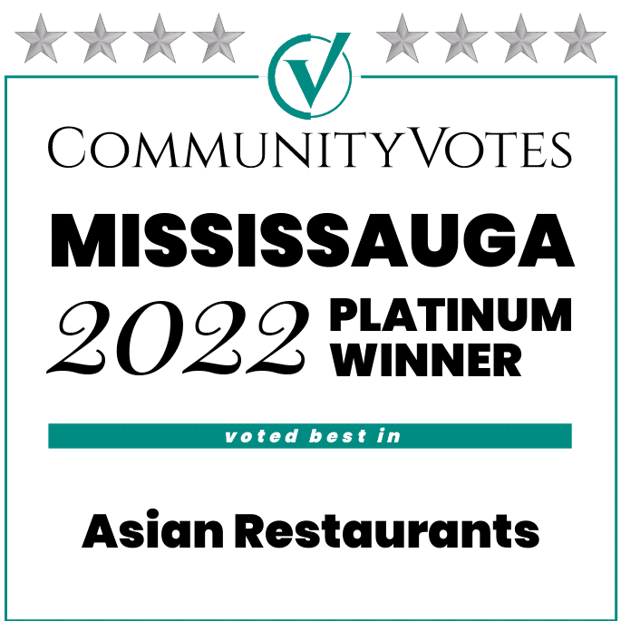 Community Votes Mississauga 2022 Platinum Winner Voted Best In Asian Restaurants