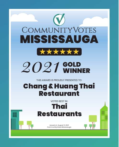 Community Votes Mississauga 2021 Gold Winner Voted Best In Thai Restaurants