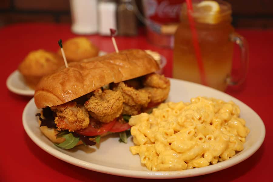 Mac and Cheese and Sandwich
