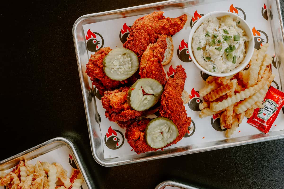 Chicken tenders and fries