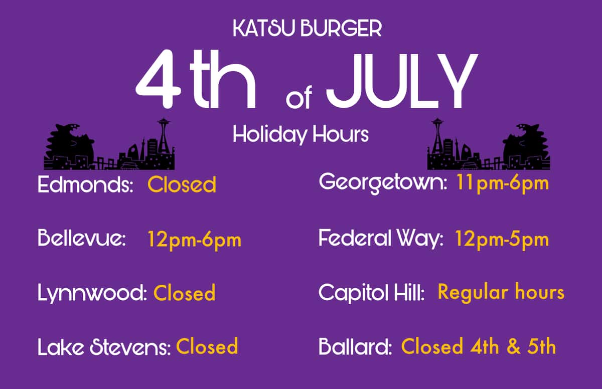 4th of July Holiday Hours