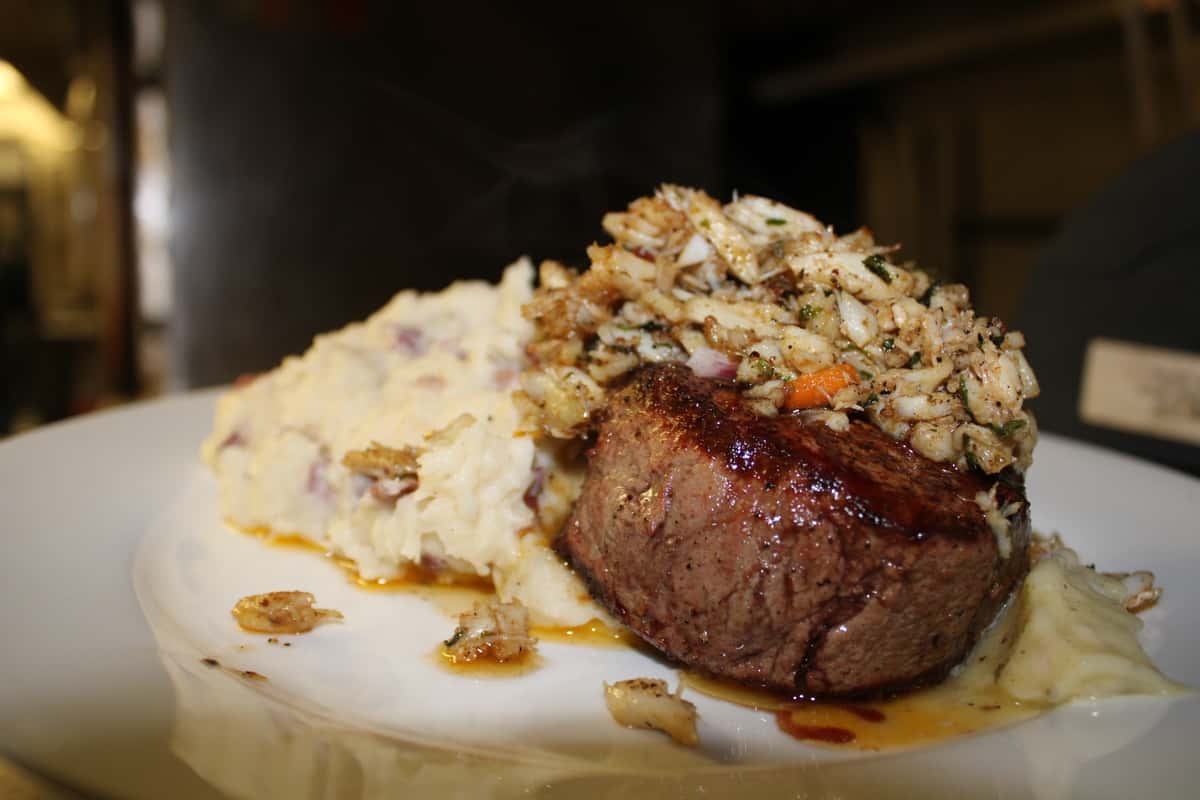 filet with crab