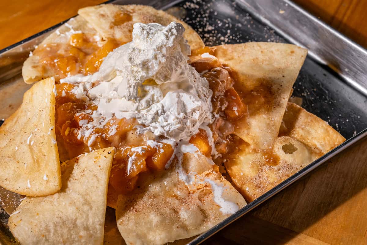 Peach Cobbler Nachos