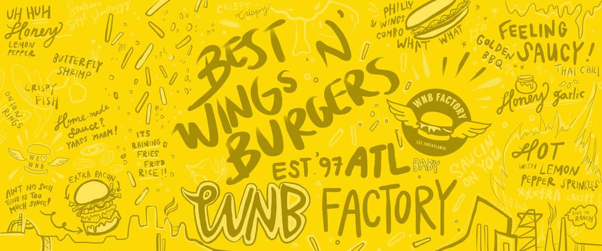 branded background - Best Wings N Burgers Est '97 ATL