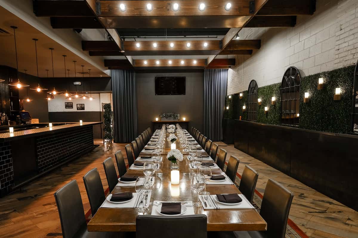 The Ivy Room private event space at MOTO in Nashville, IN