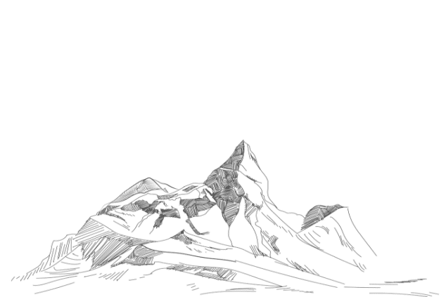 Rocky mountain drawing