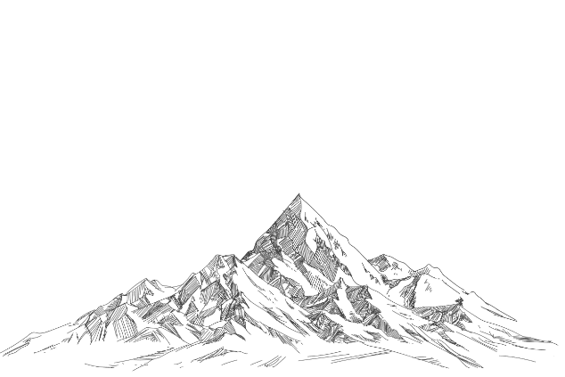 Rocky mountain drawing