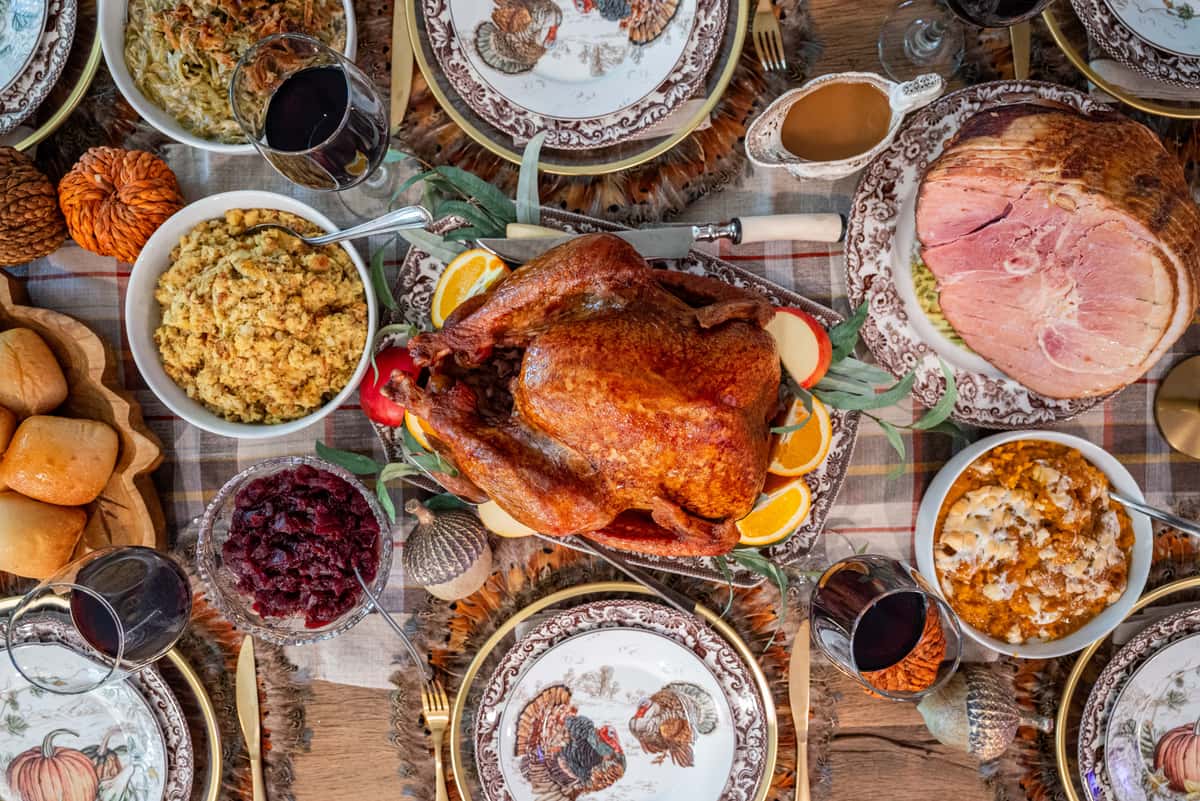 Thanksgiving turkey and fixings