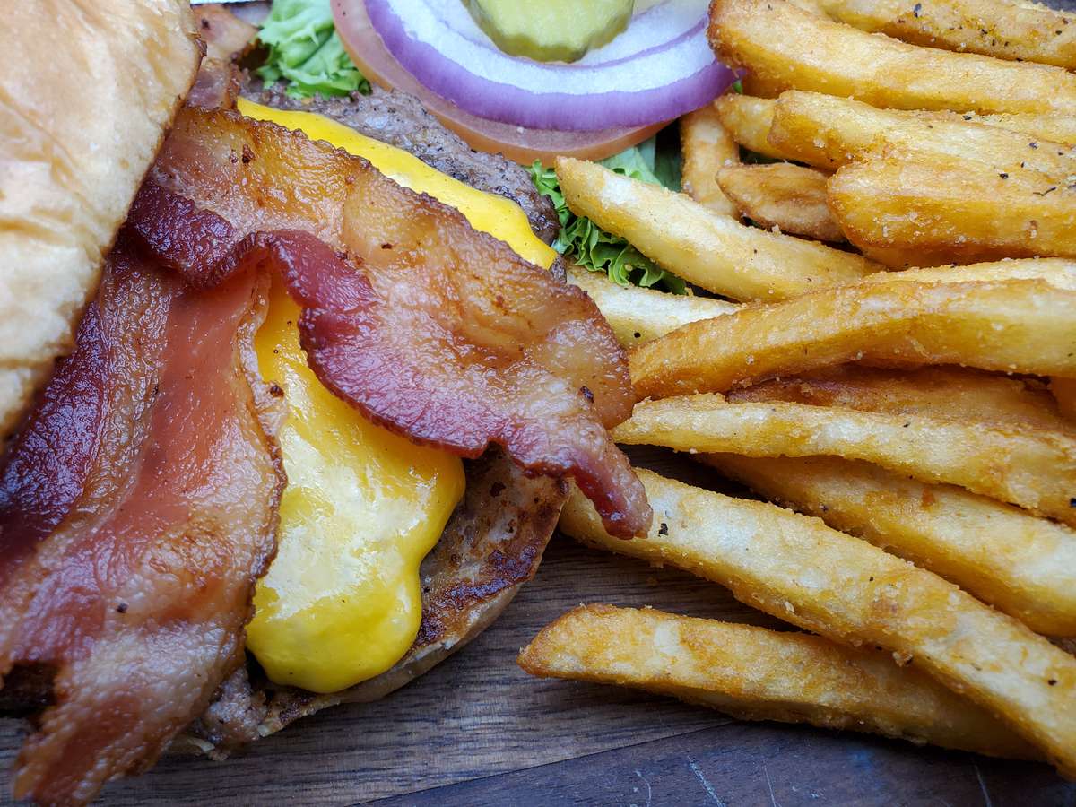 Bacon Cheeseburger and Fries