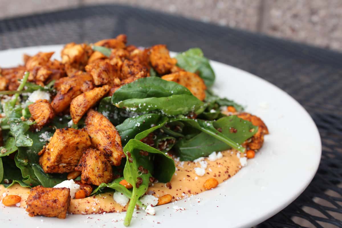 coconut chicken with spinach