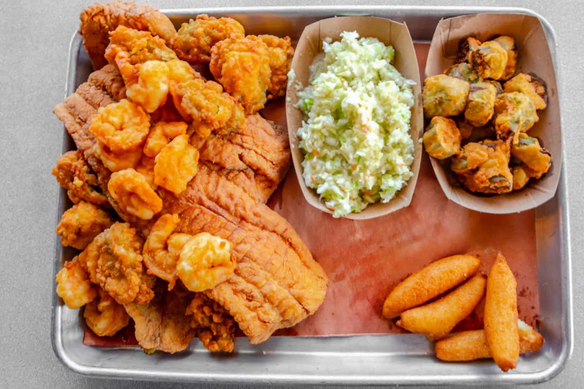 Overhead Shrimp & Flounder Tray