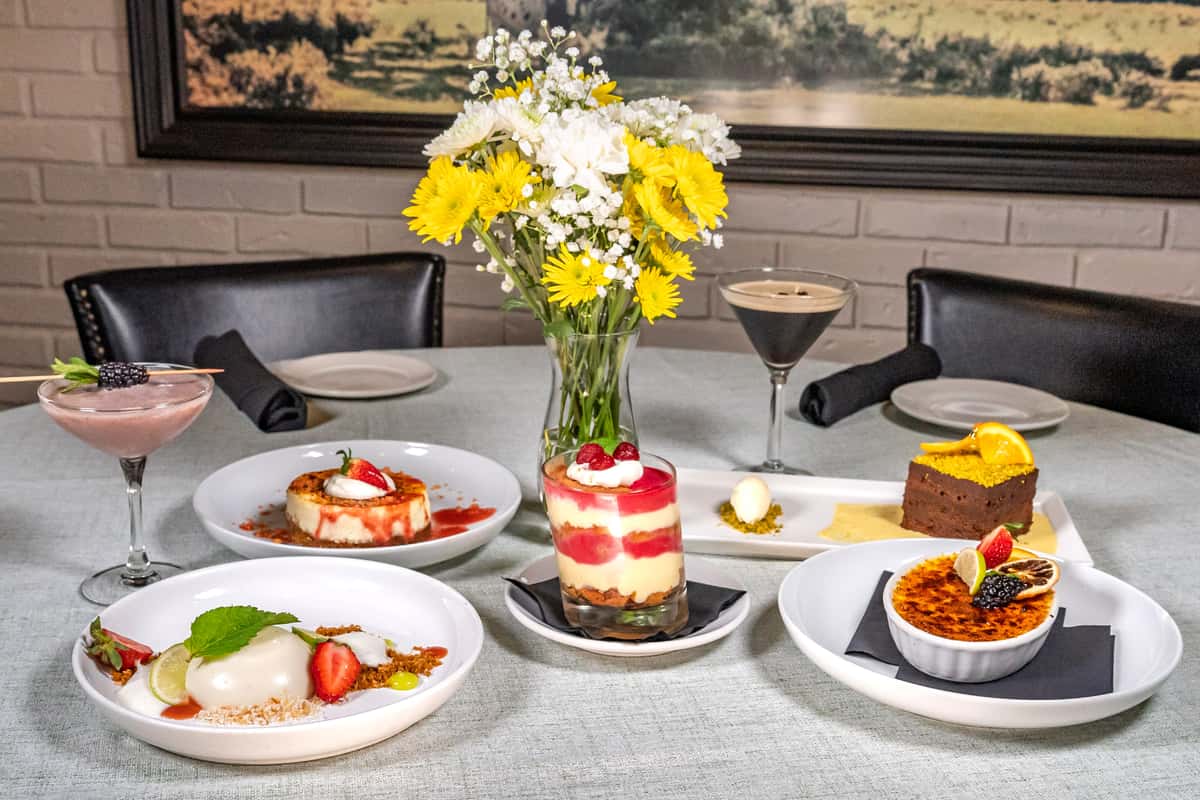 spread of desserts