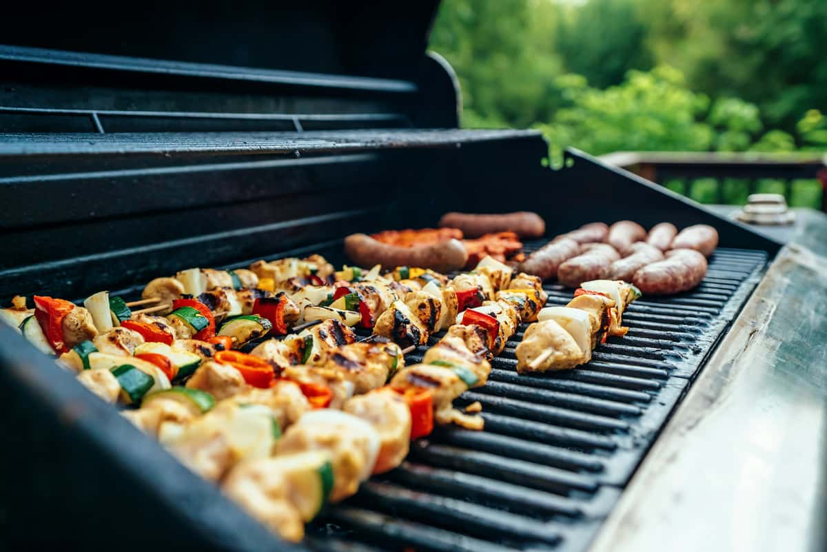 A barbecue spread in a homely backyard for your closest people