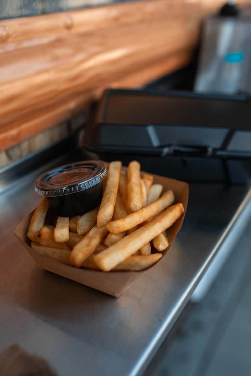 fries on table