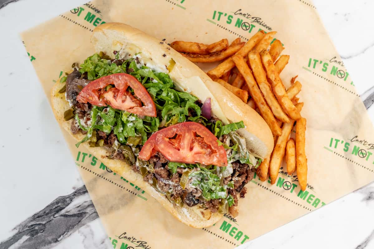 sandwich and fries
