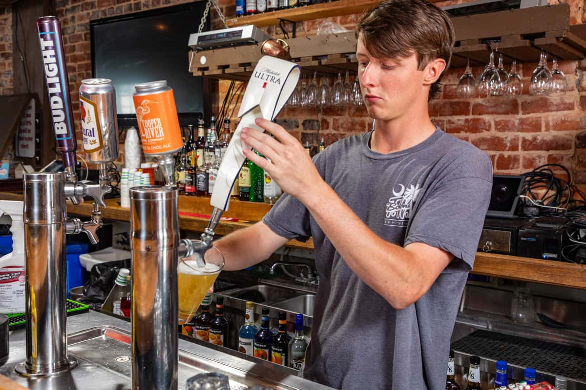 dispensing beer