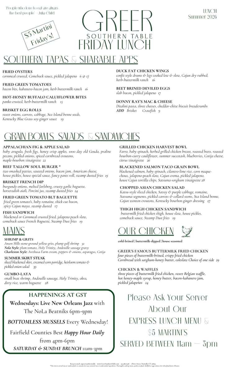 Lunch Menu