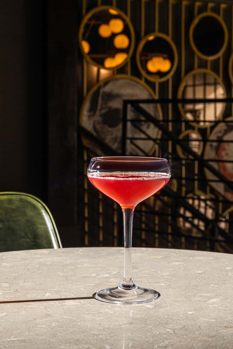 Crown Royal Apple Whiskey + Tattersall Cranberry Liqueur + Cranberry Juice + Simple Syrup + Lemon Juice