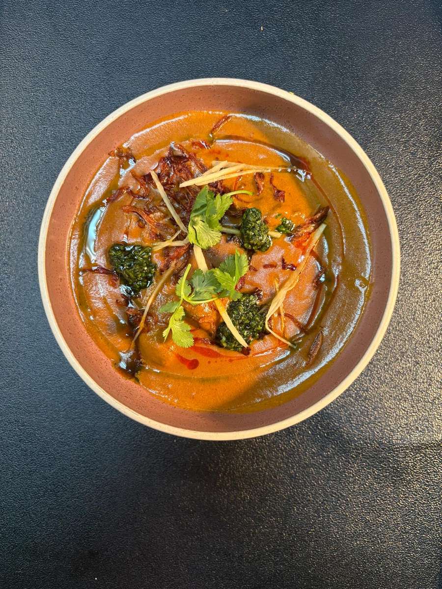 Tender lamb, yoghurt, cashew nut, cilantro gremolata
