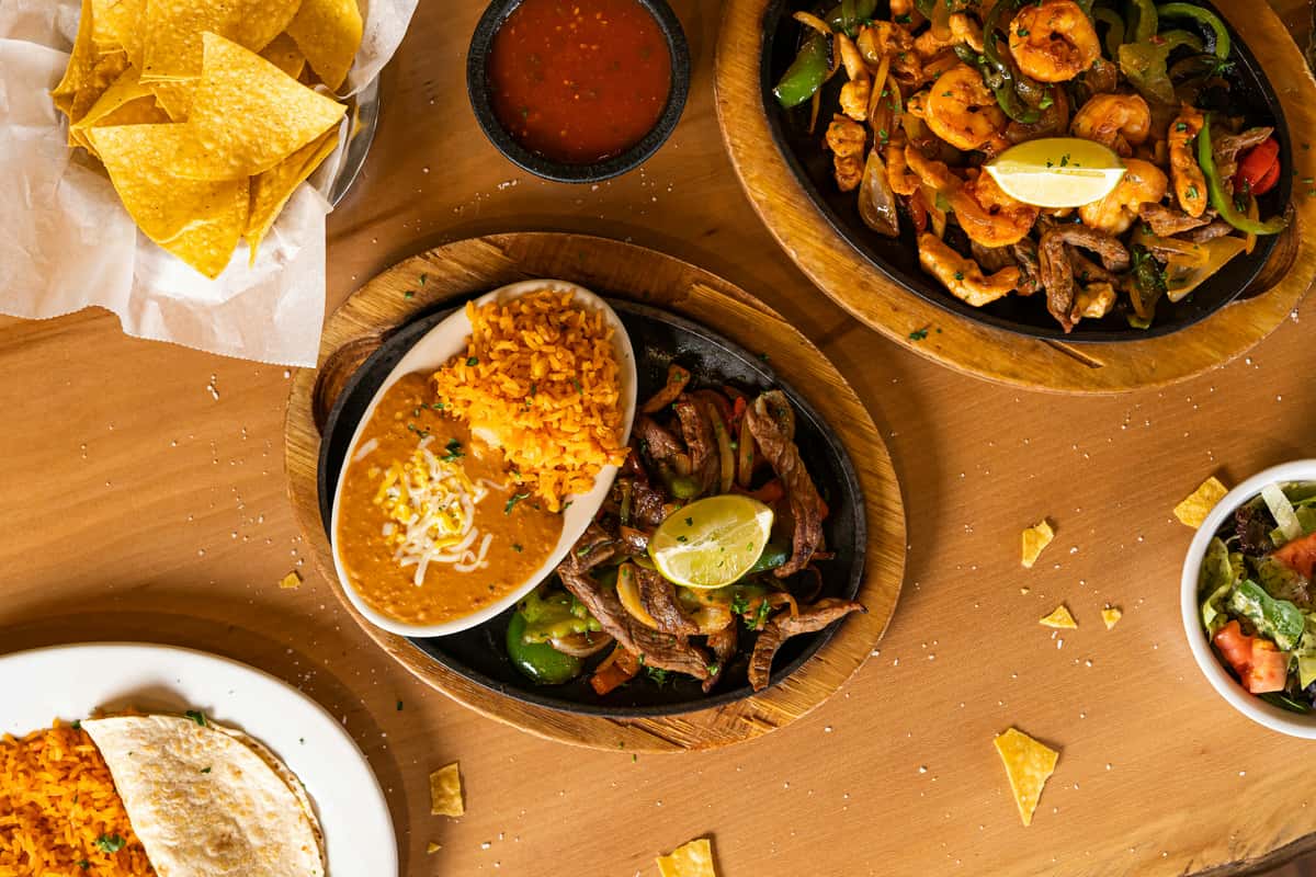 table of mexican food