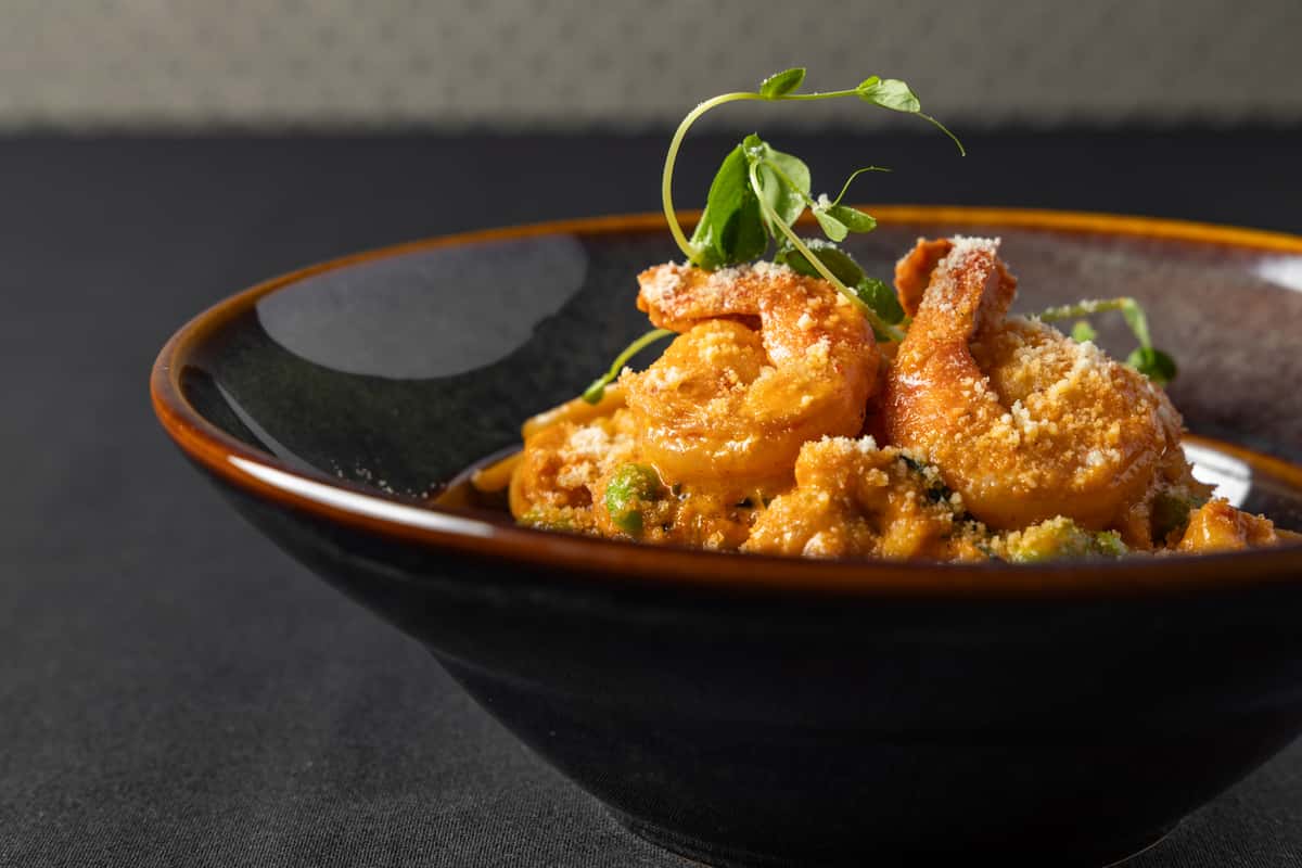 Lobster Prawn Linguini at a River View Bistro