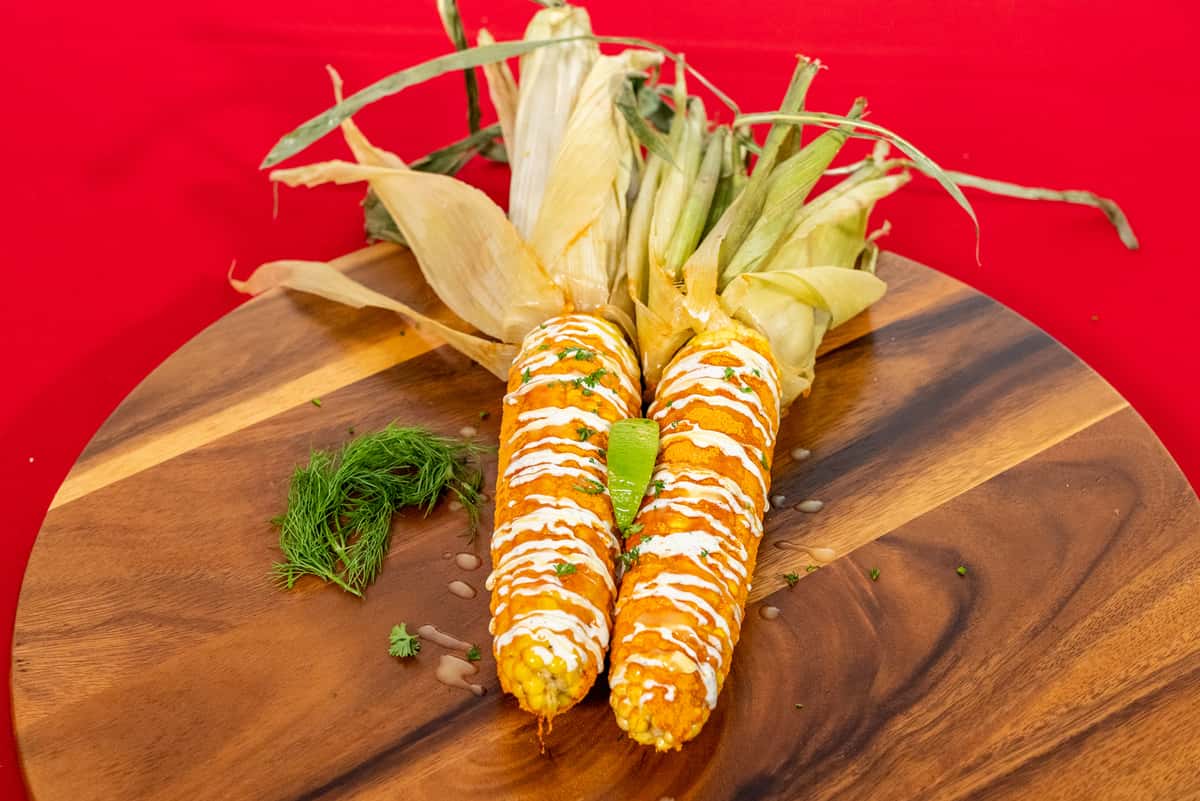 Buffalo ranch corn on the cob