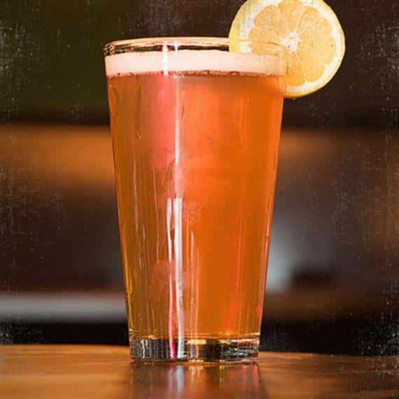 wheat beer with a lemon