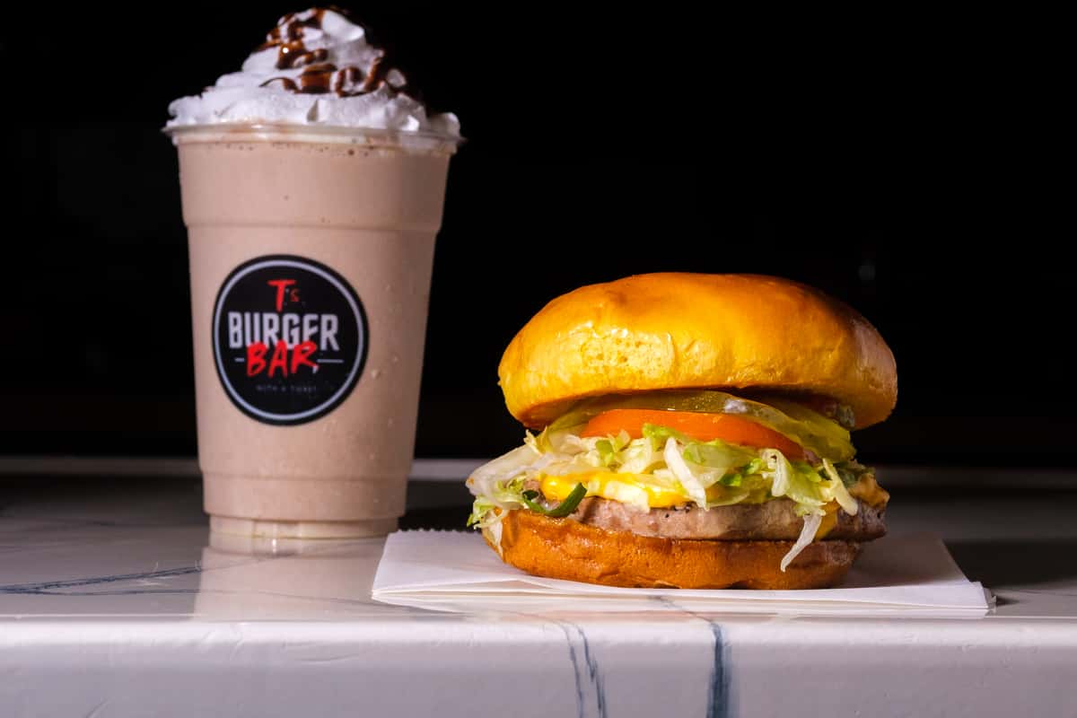 turkey burger and shake
