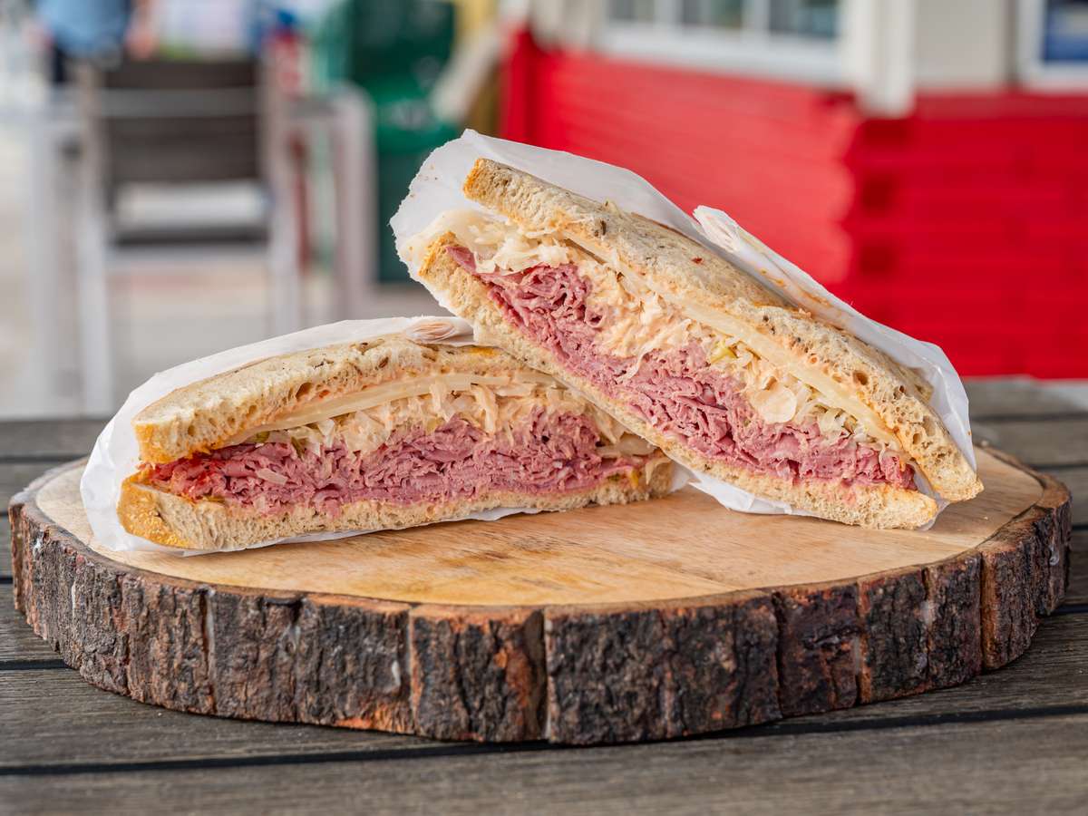 A reuben sandwich