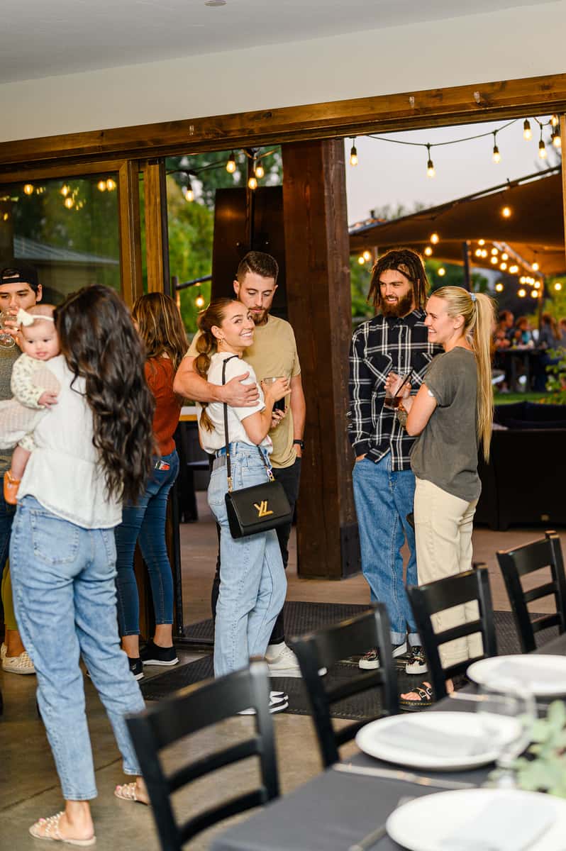 smiling people drinking